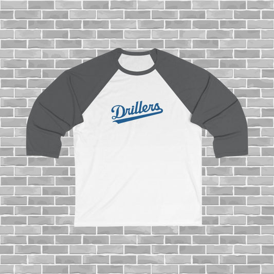 Drillers Adult Unisex  Raglan Baseball Tee (Customizable)