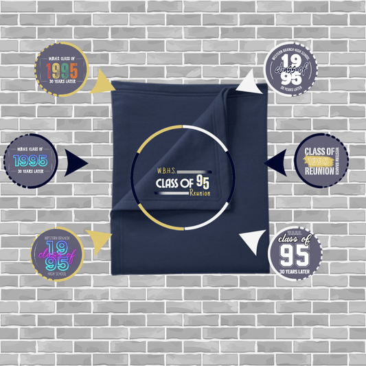 WBHS C/O '95 Port & Company Core Fleece Sweatshirt Blanket