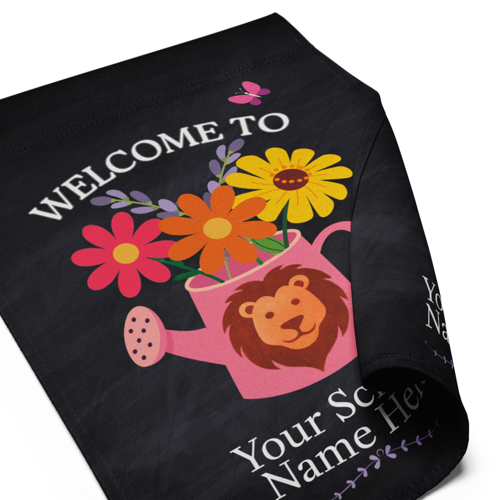 Custom School Name Spring Garden Flag | Personalized Yard Decor for Any Elementary, Middle, or High School